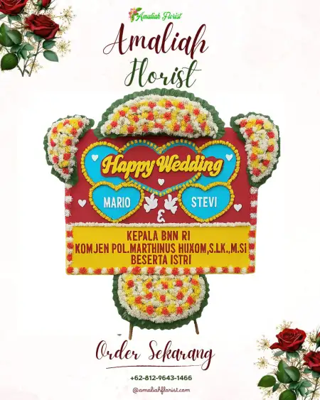 Papan Bunga Pernikahan Kebun Handil